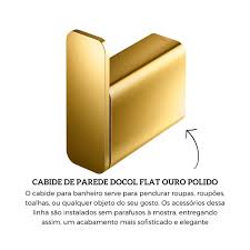 Cabide Flat Ouro Polido - Docol