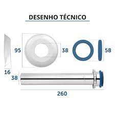 Tubo De Ligação Ajustável Bacia Sanitário Docol - Cromado