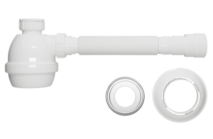 Sifão Branco C/ Copo Para Pia Lavatório - Branco