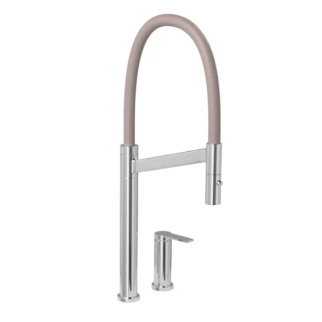 Misturador Monocomando de Mesa para Cozinha Cromado e Fendi - Deca