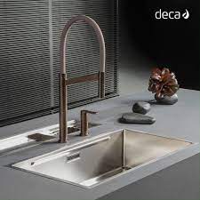 Misturador Monocomando de Mesa para Cozinha Cromado e Fendi - Deca