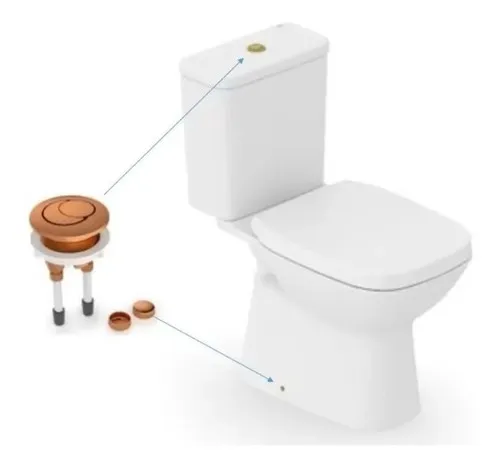 Botão Acionamento para Descarga Rose Gold - Roca/Incepa/Celite