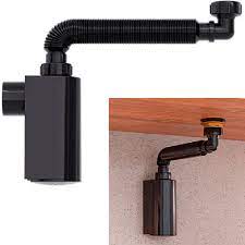 Sifão Com Copo Parede Flexível Black - Blukit