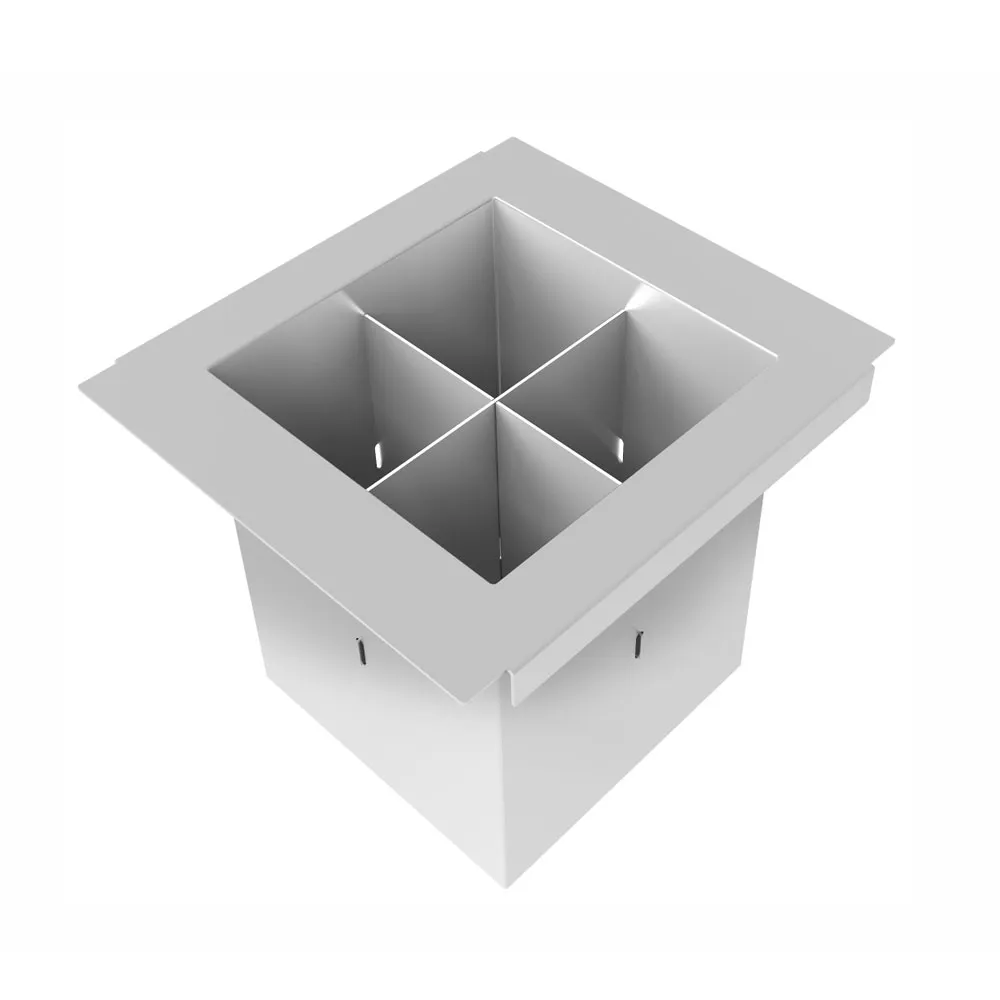 Porta Talheres para Canal Úmido Individual Debacco - Aço Inox