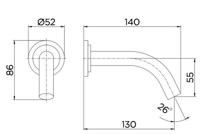 Bica Lavatório Parede 14Cm Docol 00205806