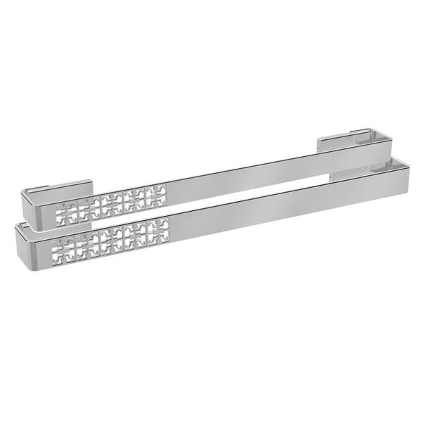 Porta Toalha By Zen Duplo 50cm Inox Polido