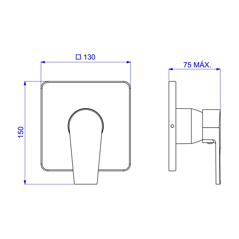 Acabamento Monocomando para Chuveiro Cromado 4993.C26.CHU