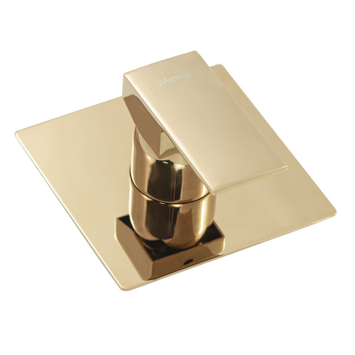 Acabamento Monoc Chuveiro Quadrado Cubo Base Deca Rose Gold - Movel