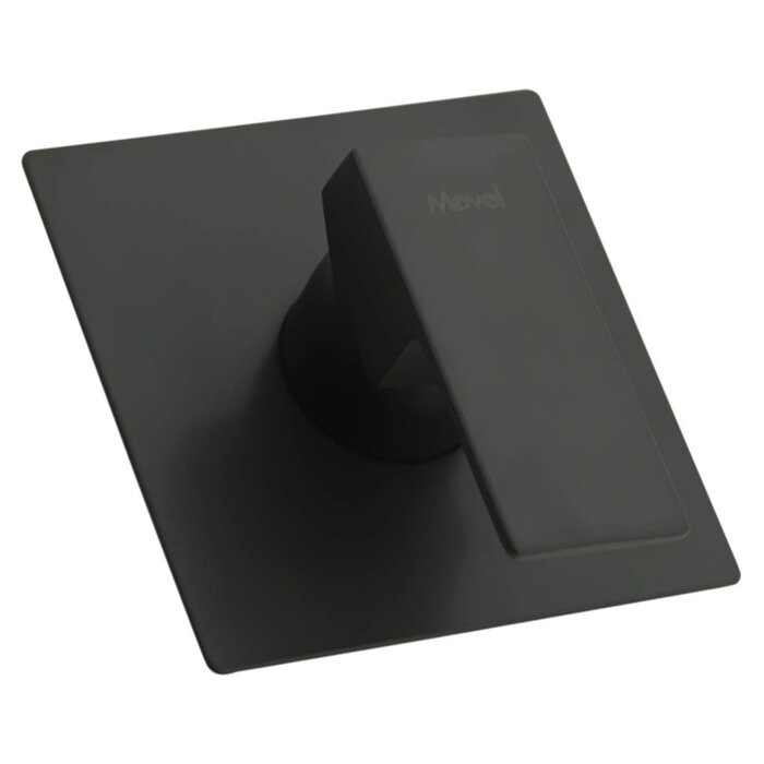 Acabamento Monoc Chuveiro Quadrado Cubo Base Deca Preto Fosco - Movel