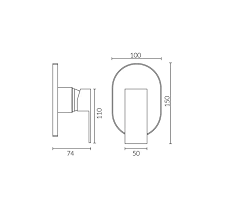 Acabamento Monocomando para Chuveiro Base Deca Kromma Quadrattta Cromado KR268