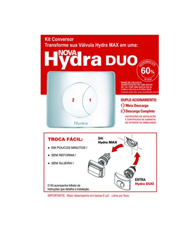 Kit Conversor Hydra Max p/ Hydra Duo Deca 4916.C.112.DUO
