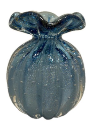 Vaso de Decoração em Murano com Pó de Ouro - Linha Trouxinha
