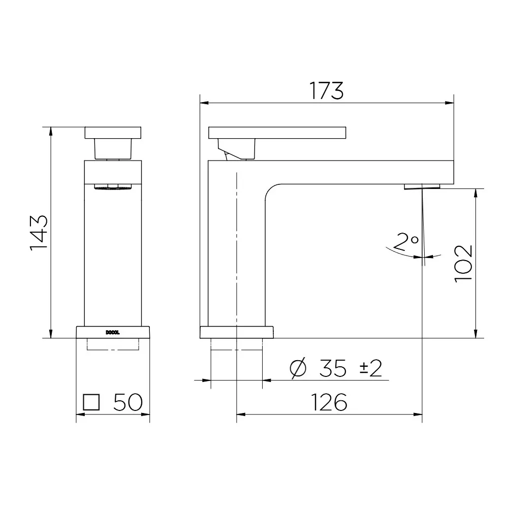 Torneira Monocomando Docol New Edge Cobre Escovado 00925369