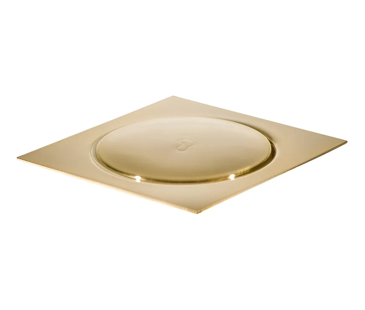 Grelha Ralo Click 15x15 Gold Ducon Metais Quadrada Aço Inox