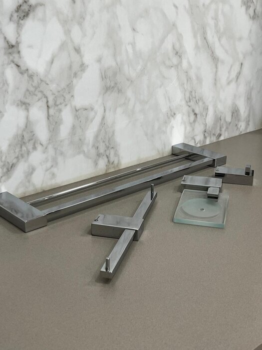 Kit Acessórios 4 peças Cromado aço 304 - Crismoe