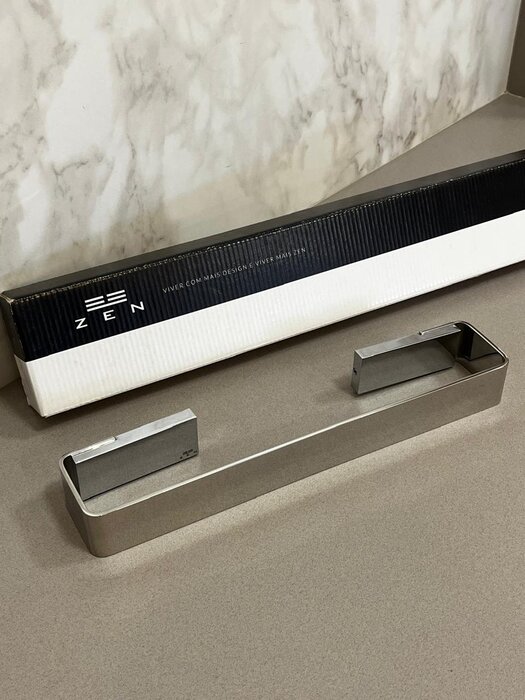 Toalheiro de rosto cromado 30cm - Zen Designer