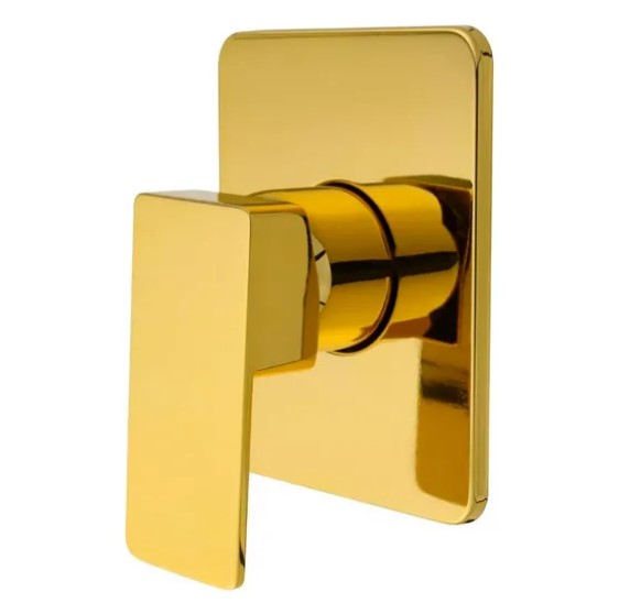 Acabamento para base monocomando de chuveiro Docol - Rainha / Gold Brilhante