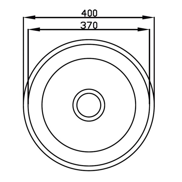 Cuba De Embutir Ideal Redonda 37x37cm Prof. 100mm S/ Polimento C/ Válvula 3.1/2 Ghelplus