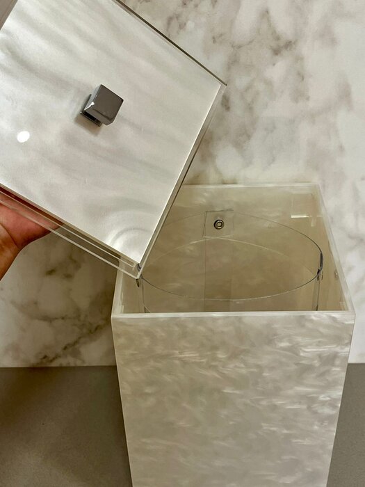 Kit Acessórios para Banheiro 5 Peças - Acrílico Pérola