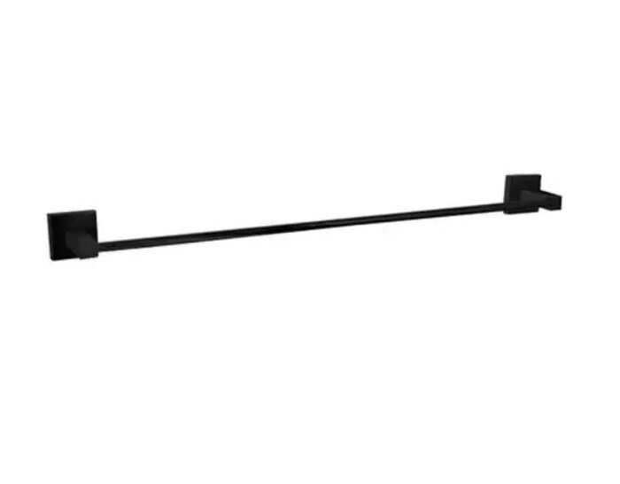 Toalheiro Barra Slim 30cm Preto - Reflexos