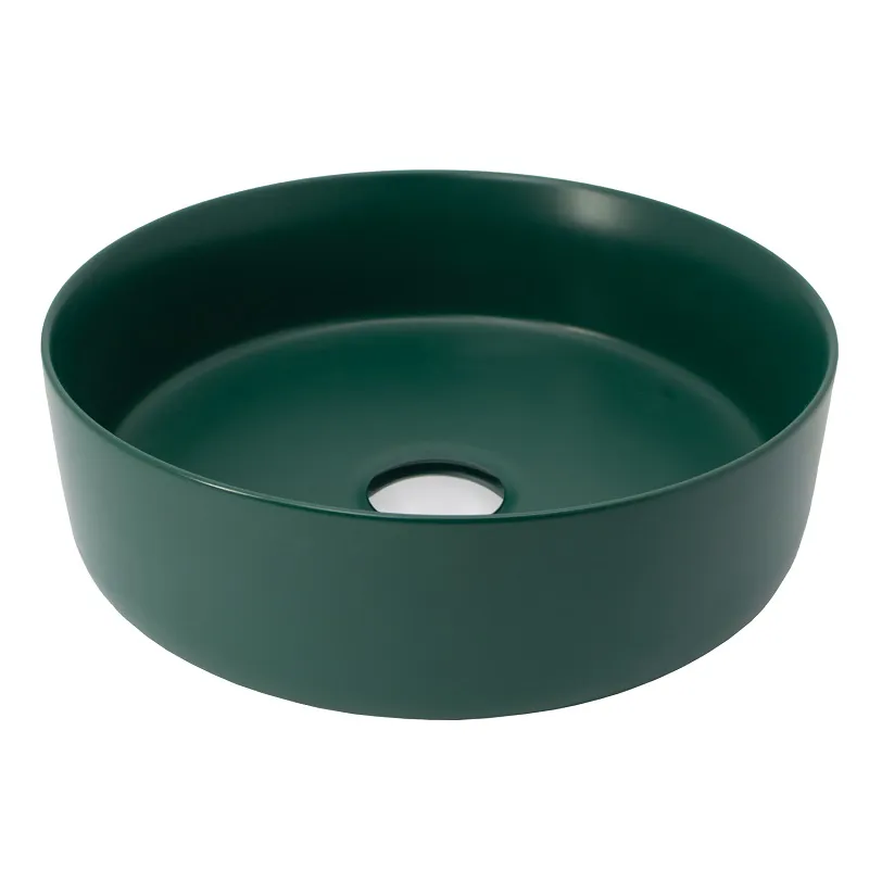 Cuba de Apoio Redonda MV37 36x36cm Verde Fosco - Movel