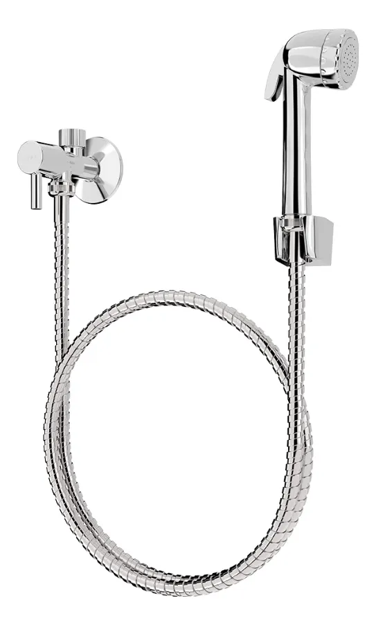 Ducha Higiênica Luxo Registro Desviador 1/4 Volta Cromado - Blukit