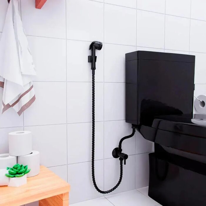Ducha Higiênica Luxo com Registro Black - Blukit