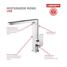 Torneira Monocomando De Cozinha Loren Like C78 2257 Cromado
