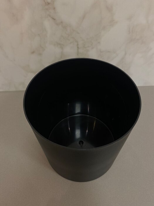 Lixeira poliestireno 5 Litros Preta Fosca com Tampa Gold - Brinox