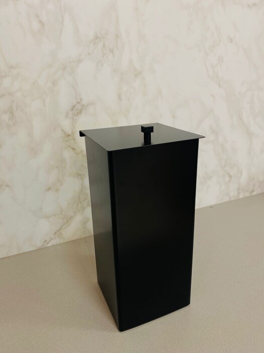 Lixeira Retangular em Inox Black Fosco - Inotex