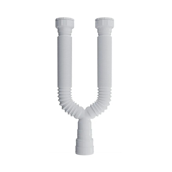 Sifão Tubo Extensivo Duplo Universal Branco - Blukit