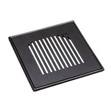 Grelha com Base 15x15cm Listras Black Fosco - Invinox