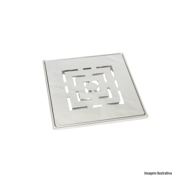 Grelha com Base 15x15cm Sublime Cromado -  Invinox