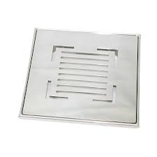 Grelha com Base 15x15cm Flat Cromado - Invinox