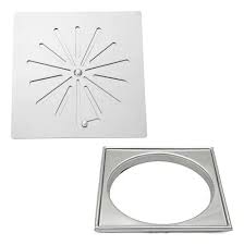 Grelha com Base 15x15cm com Fecho Cromado - Invinox