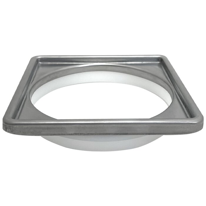 Grelha com Base 15x15cm com Fecho Gotas Cromado - Invinox